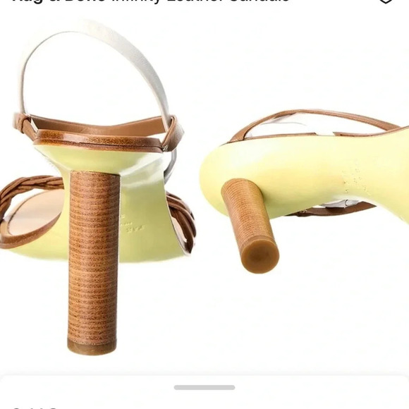 Rag & Bone Infinity Leather Sandals heels heeled shoes women’s 38.5 EU 8 US NWT - Picture 2 of 3